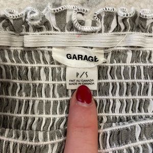 Striped Jumpsuit, Garage, Size S, White & Gray
